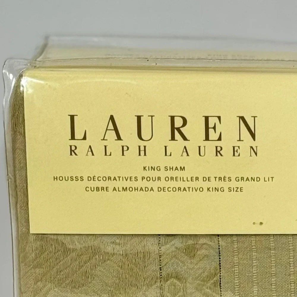 Lauren Ralph Lauren Marrakesh Jacquard King Sham Tan Multi Cotton Bohemian New